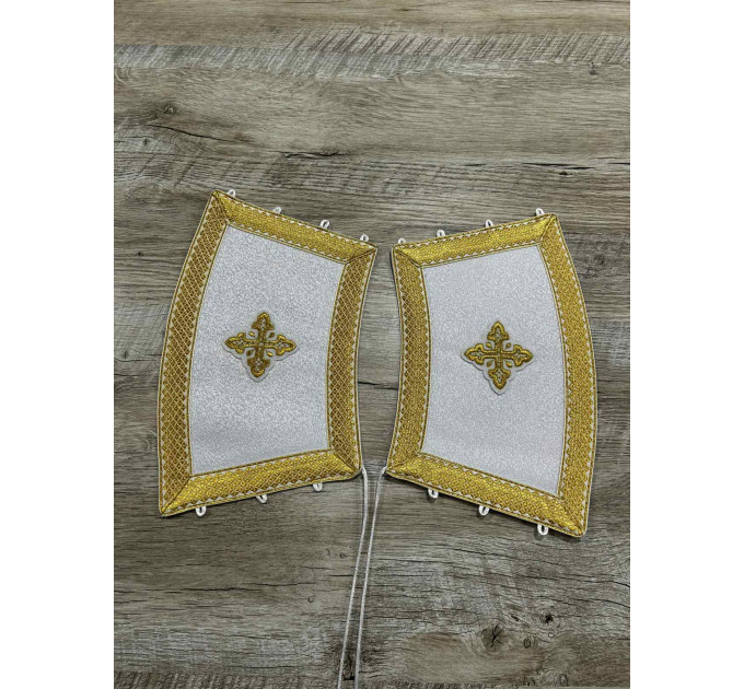 Double orar in silk fabric- Simple orar for deacon - Greek or Slavic style orar
