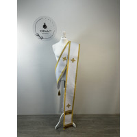 Double orar in silk fabric- Simple orar for deacon - Greek or Slavic style orar