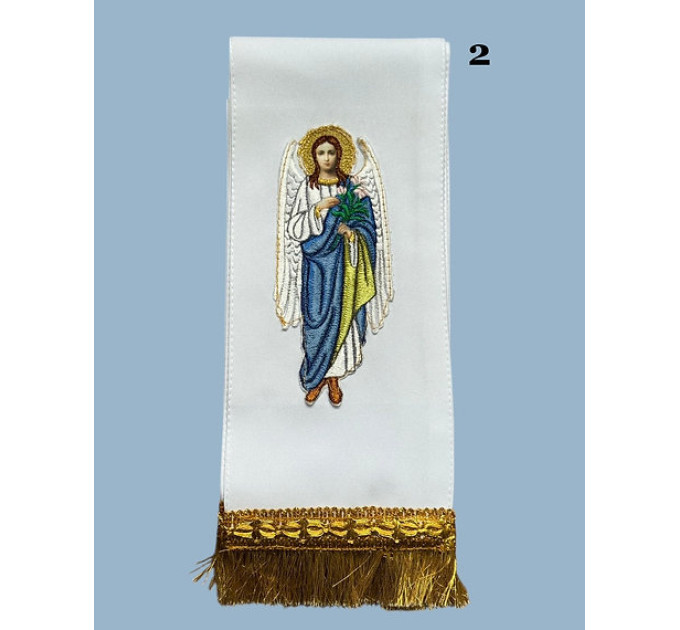 Embroidered Bible bookmarks with angels - Gospel bookmarks - Textile bookmark