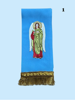 Embroidered Bible bookmarks with angels - Gospel bookmarks - Textile bookmark