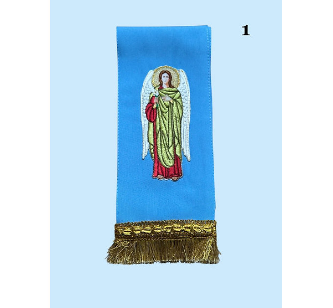 Embroidered Bible bookmarks with angels - Gospel bookmarks - Textile bookmark