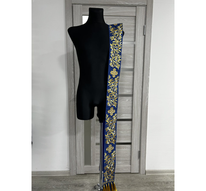Embroidered double orar in Slavic style - Protodeacon's orarion - Orthodox orar