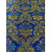 Greek Blue Brocade - Church Brocade - Liturgical Brocade - Priest Brocade
