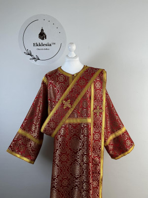 Orthodox deacon's vestment - Stichar with orar in Turkish silk
