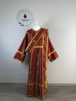 Orthodox deacon's vestment - Stichar with orar in Turkish silk