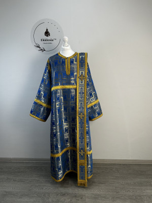 Orthodox vestment for deacon - Stichar with orar and cuffs in Turkish silk