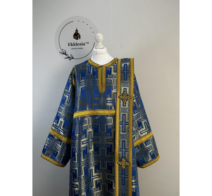 Orthodox vestment for deacon - Stichar with orar and cuffs in Turkish silk