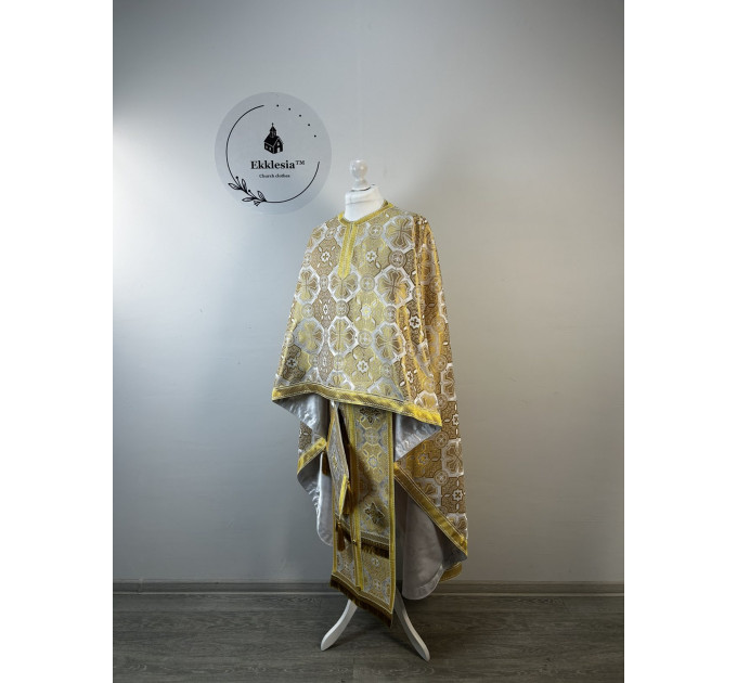 Priest Greek style vestment - Orthodox vestment set - Liturgical phelon
