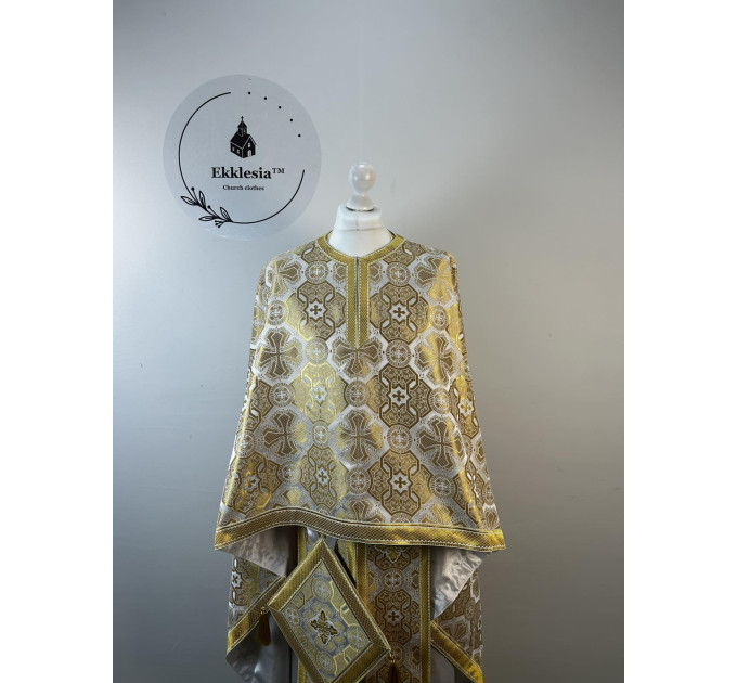 Priest Greek style vestment - Orthodox vestment set - Liturgical phelon