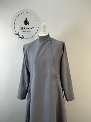 Slavic style Orthodox cassock with simple embroidery - Cassock for a priest - Religious cloth - Clergy robe - Undercassock