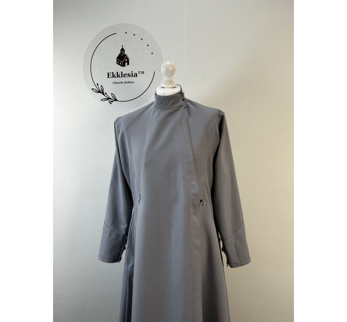 Slavic style Orthodox cassock with simple embroidery - Cassock for a priest - Religious cloth - Clergy robe - Undercassock