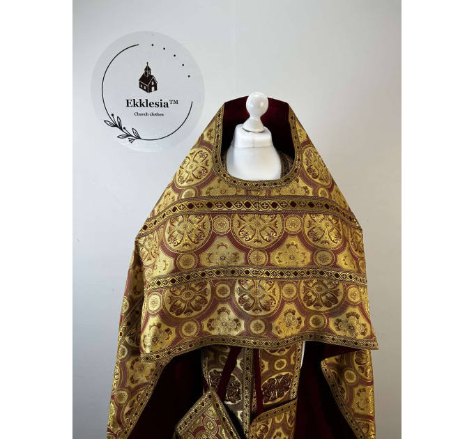 Slavic style vestments in brocade - Priest vestments - Clothes for priests - Liturgical vestments - Liturgical garments