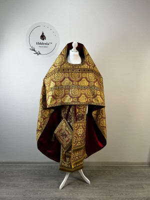 Slavic style vestments in Byzantium brocade - Priest vestments - Clothes for priests - Liturgical vestments - Liturgical garments