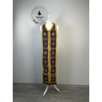 Stole and cuffs in brocade - Priest's communion set - Orthodox cloth set