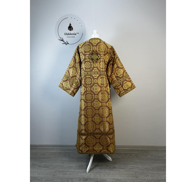 Violet Orthodox sticharion - Church stikhar - Altar Server Reader Robe in white