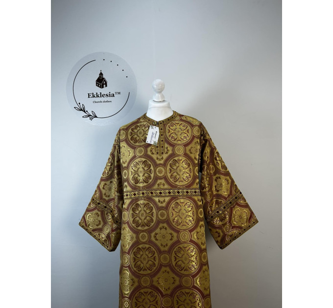 Violet Orthodox sticharion - Church stikhar - Altar Server Reader Robe in white