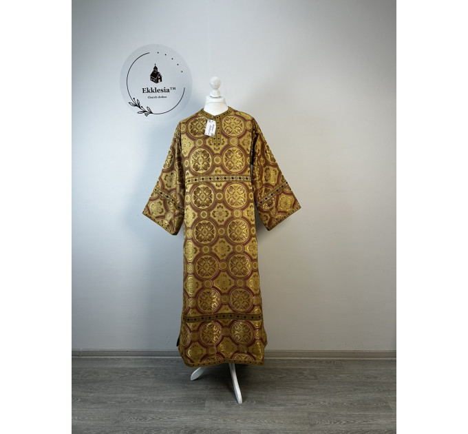 Violet Orthodox sticharion - Church stikhar - Altar Server Reader Robe in white