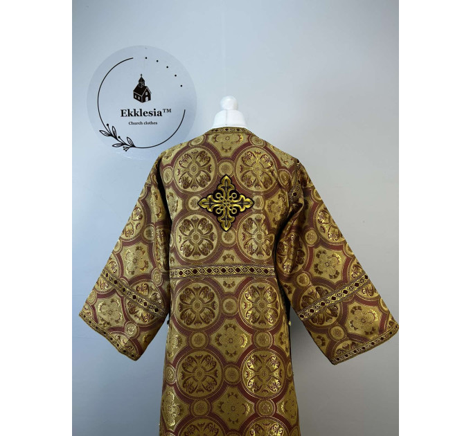 Violet Orthodox sticharion - Church stikhar - Altar Server Reader Robe in white