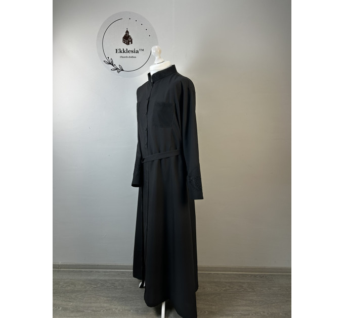 Bulgarian style embroidered Orthodox cassock - Cassock with buttons in gabardine