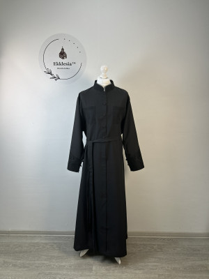 Bulgarian style embroidered Orthodox cassock - Cassock with buttons in gabardine Bulgarian style embroidered Orthodox cassock - Cassock with buttons in gabardine