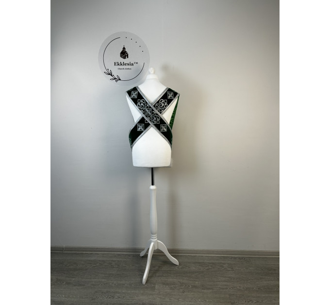 Subdeacon's velvet orar - Embroidered orthodox orarion - Single orar