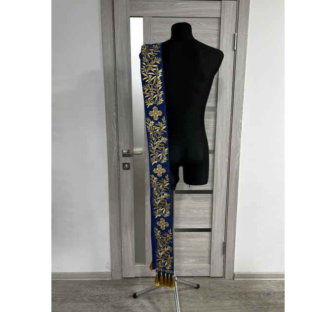 Embroidered double orar in Slavic style - Protodeacon's orarion - Orthodox orar