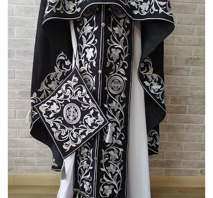 Greek vestment with machine embroidery- Priest vestment - Clothes for priests