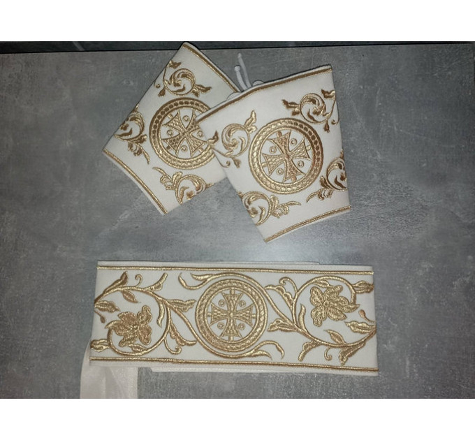 Greek vestment with machine embroidery- Priest vestment - Clothes for priests