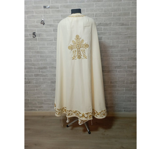 Greek vestment with machine embroidery- Priest vestment - Clothes for priests